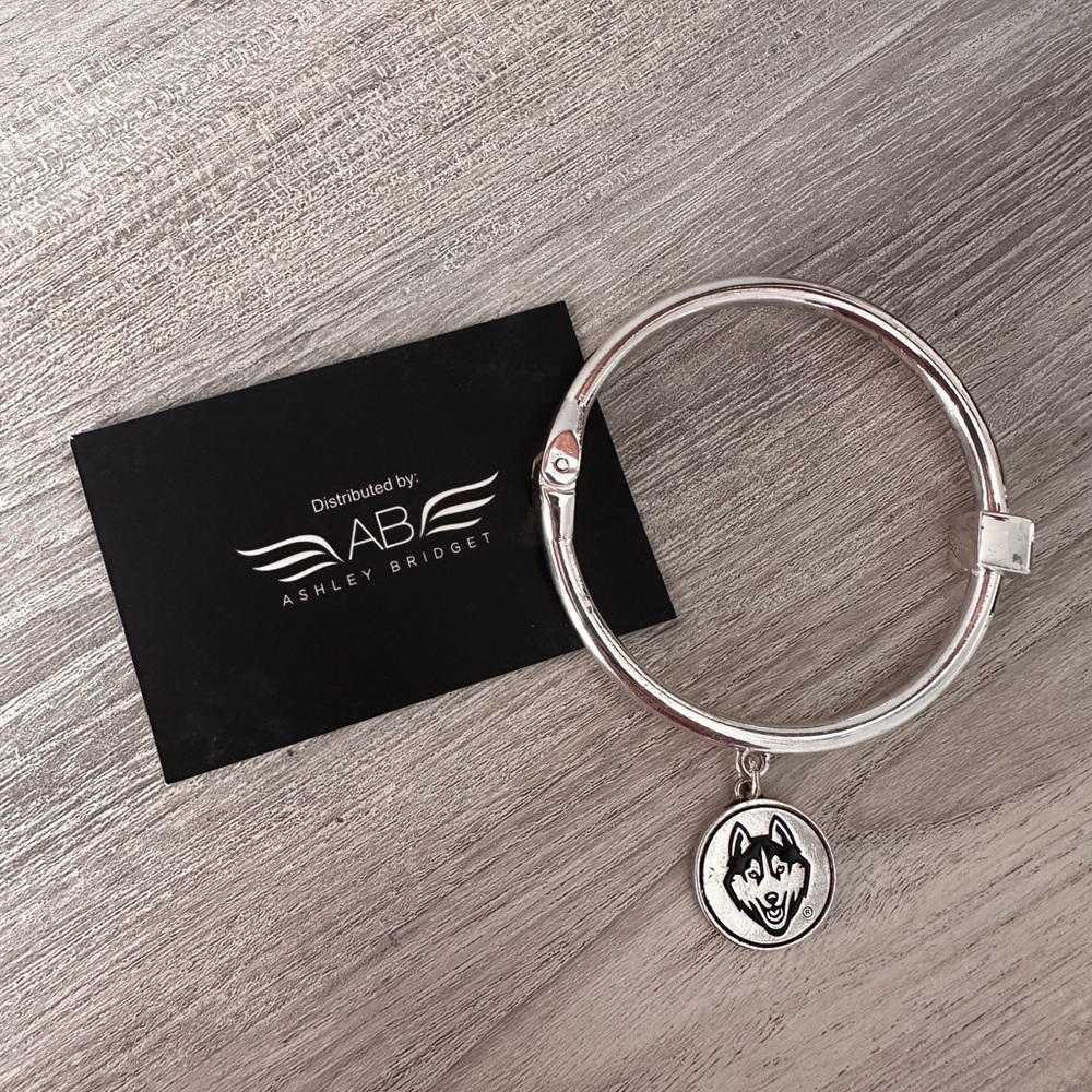 Ashley Bridget Silver UConn Charm Bracelet